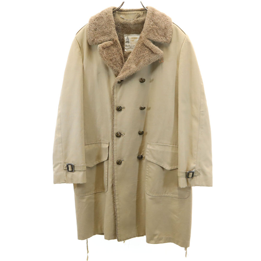 LONDON FOG ロンドンフォグ 70s ヴィンテージ アルスター コート 40 ベージュ 裏ファー メンズ