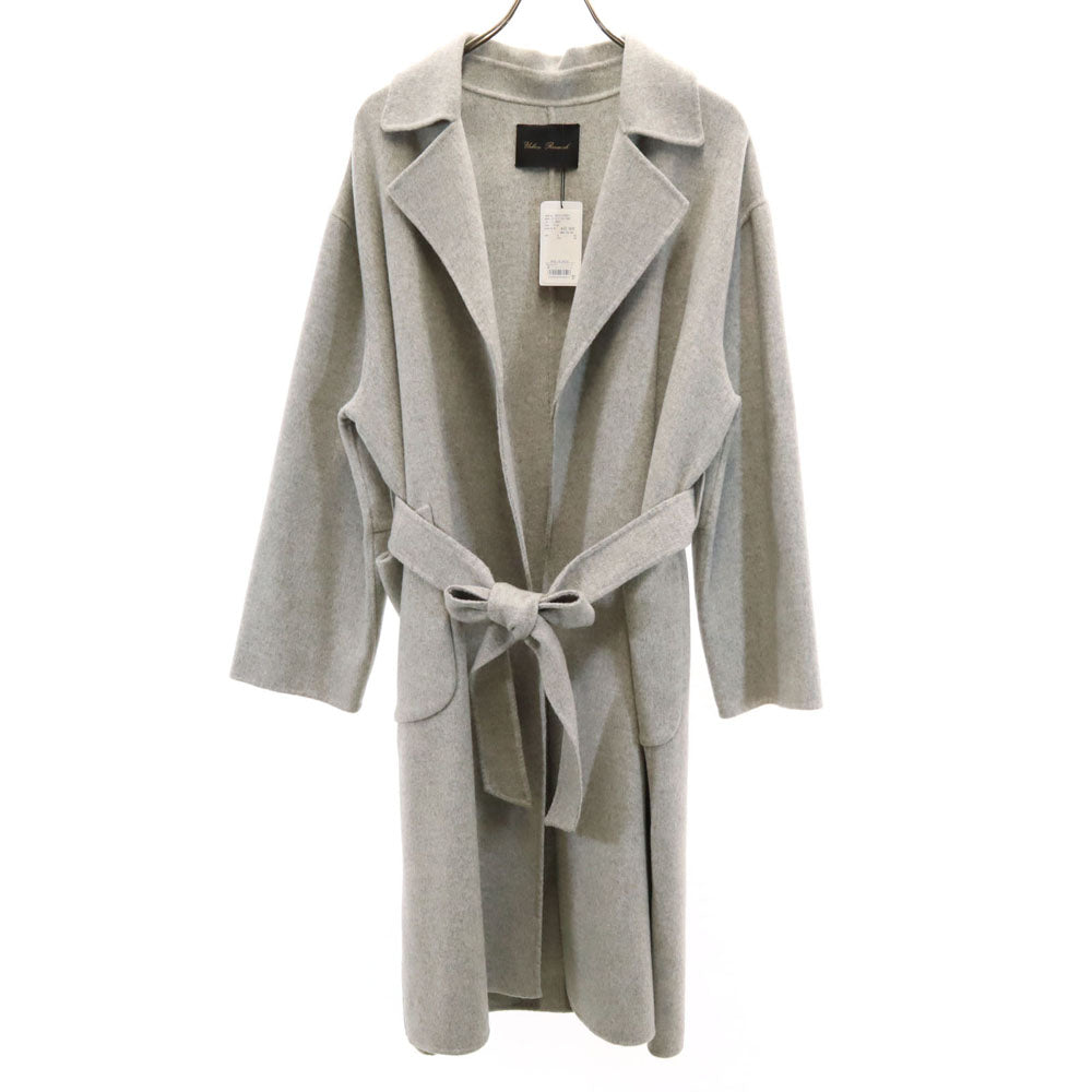 未使用 URBAN RESEARCH アーバンリサーチ ウールブレンド リバーオーバーサイズ ガウンコート F グレー タグ付き レディース