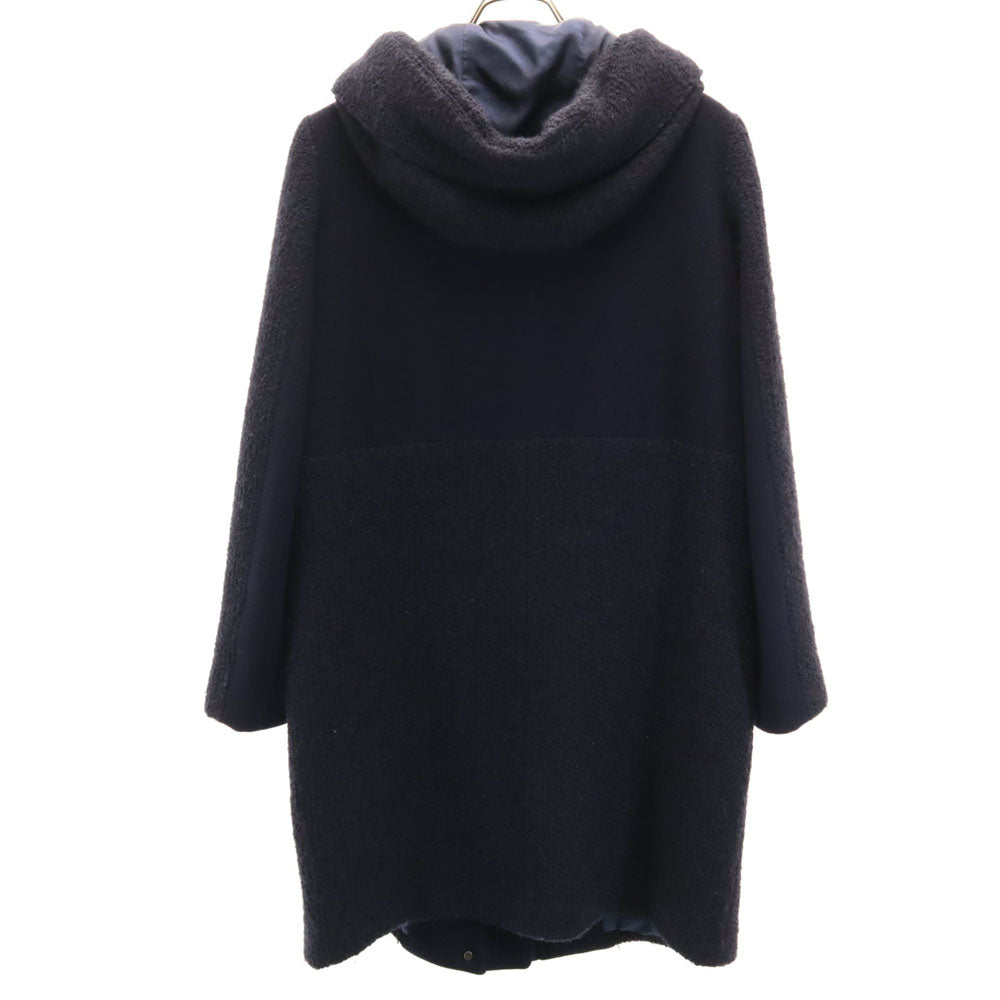 Paul Smith ポールスミス ウール 日本製 ダッフルコート 40 ネイビー BLACK レディース