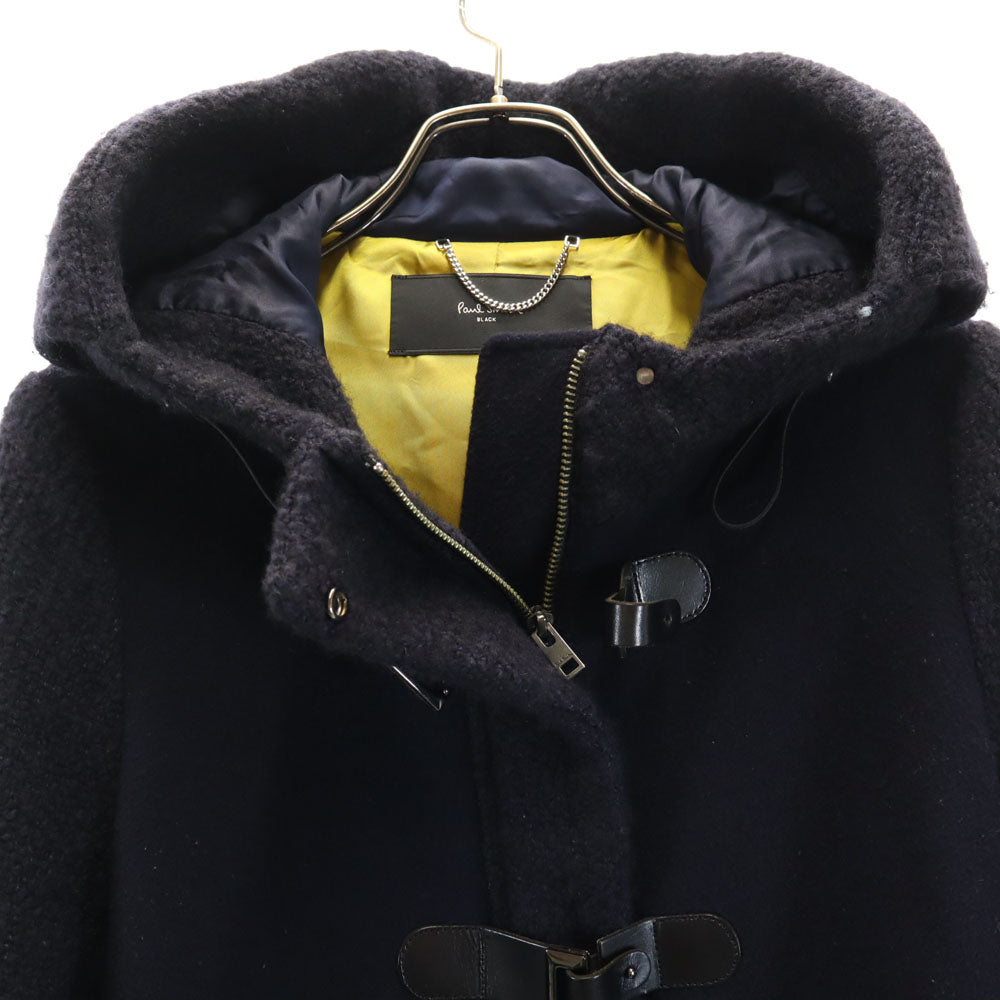 Paul Smith ポールスミス ウール 日本製 ダッフルコート 40 ネイビー BLACK レディース