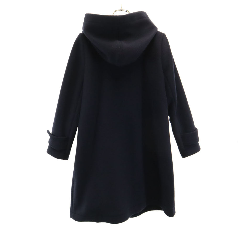 ミズイロインド ウールブレンド ダッフルコート ネイビー mizuiro ind レディース