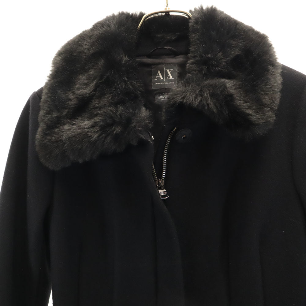 ARMANI EXCHANGE アルマーニエクスチェンジ ウールブレンド コート XXS ブラック レディース