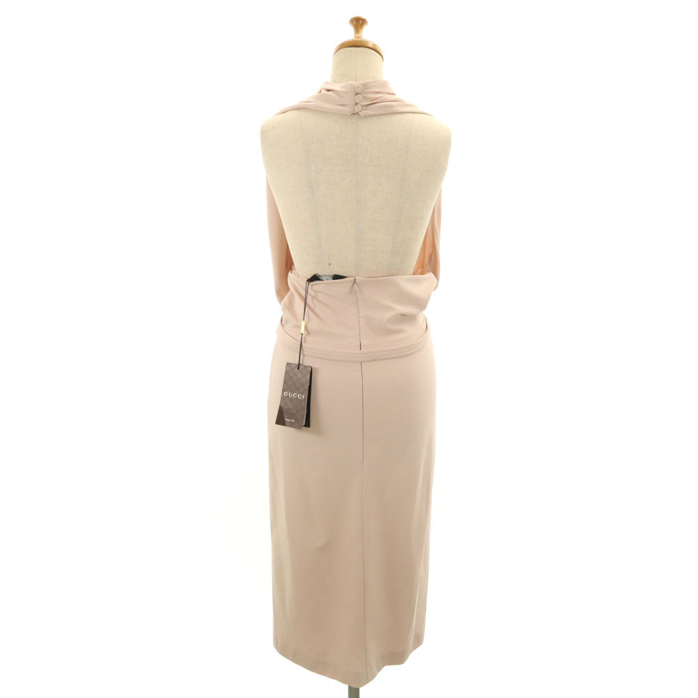 GUCCI グッチ 未使用 イタリア製 376214 ホルターネック ワンピース M ピンク ドレス レディース