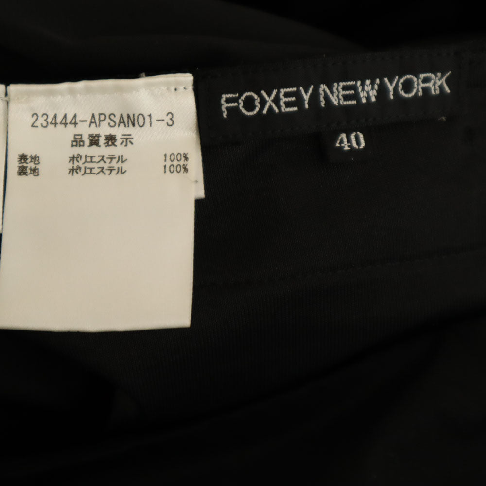 FOXEY NEW YORK フォクシーニューヨーク 日本製 キャミワンピース 40 ブラック レディース