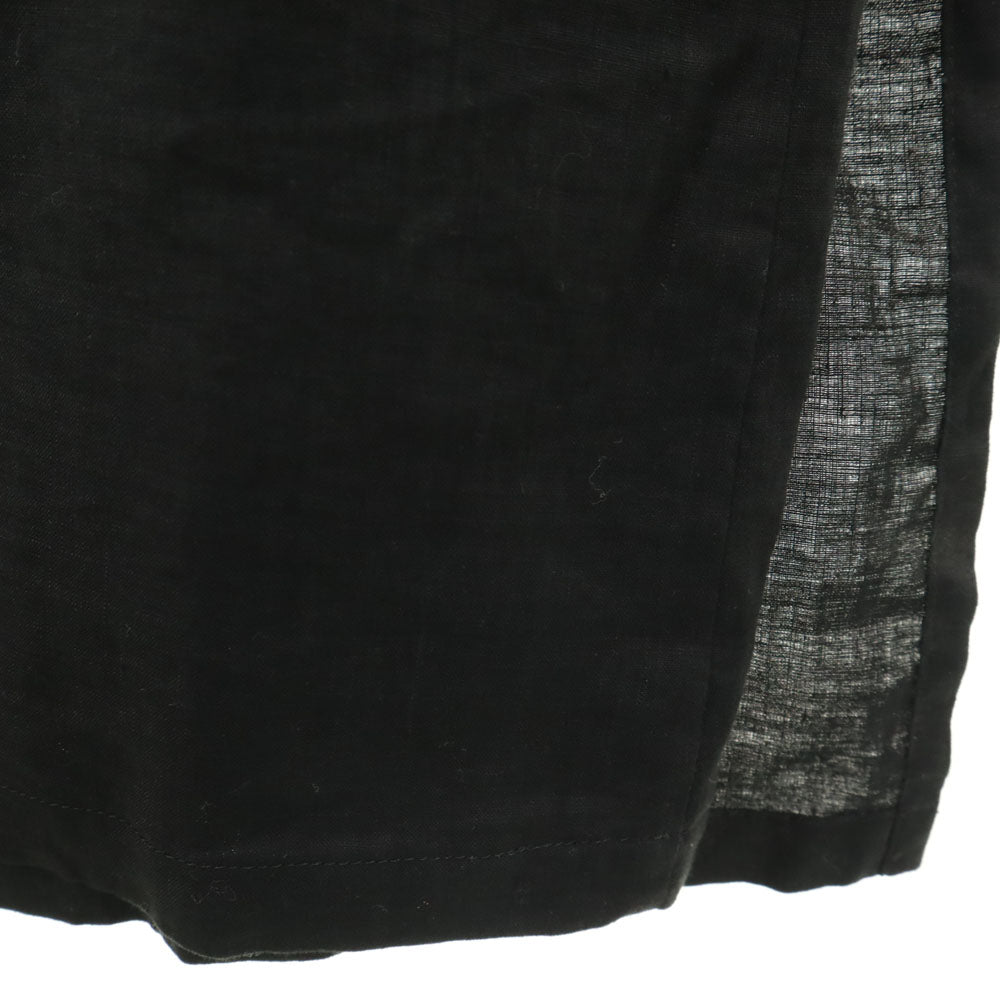 LIMI feu リミフゥ リネン 長袖 カシュクール カーディガン S ブラック レディース