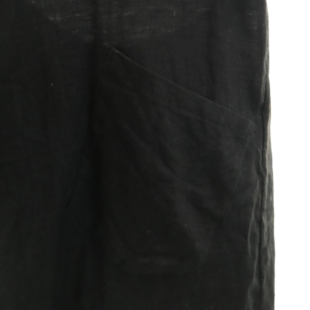 LIMI feu リミフゥ リネン 長袖 カシュクール カーディガン S ブラック レディース