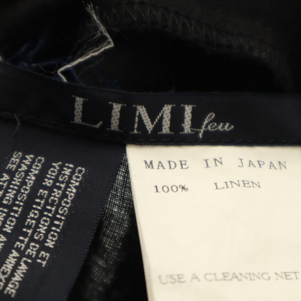 LIMI feu リミフゥ リネン 長袖 カシュクール カーディガン S ブラック レディース