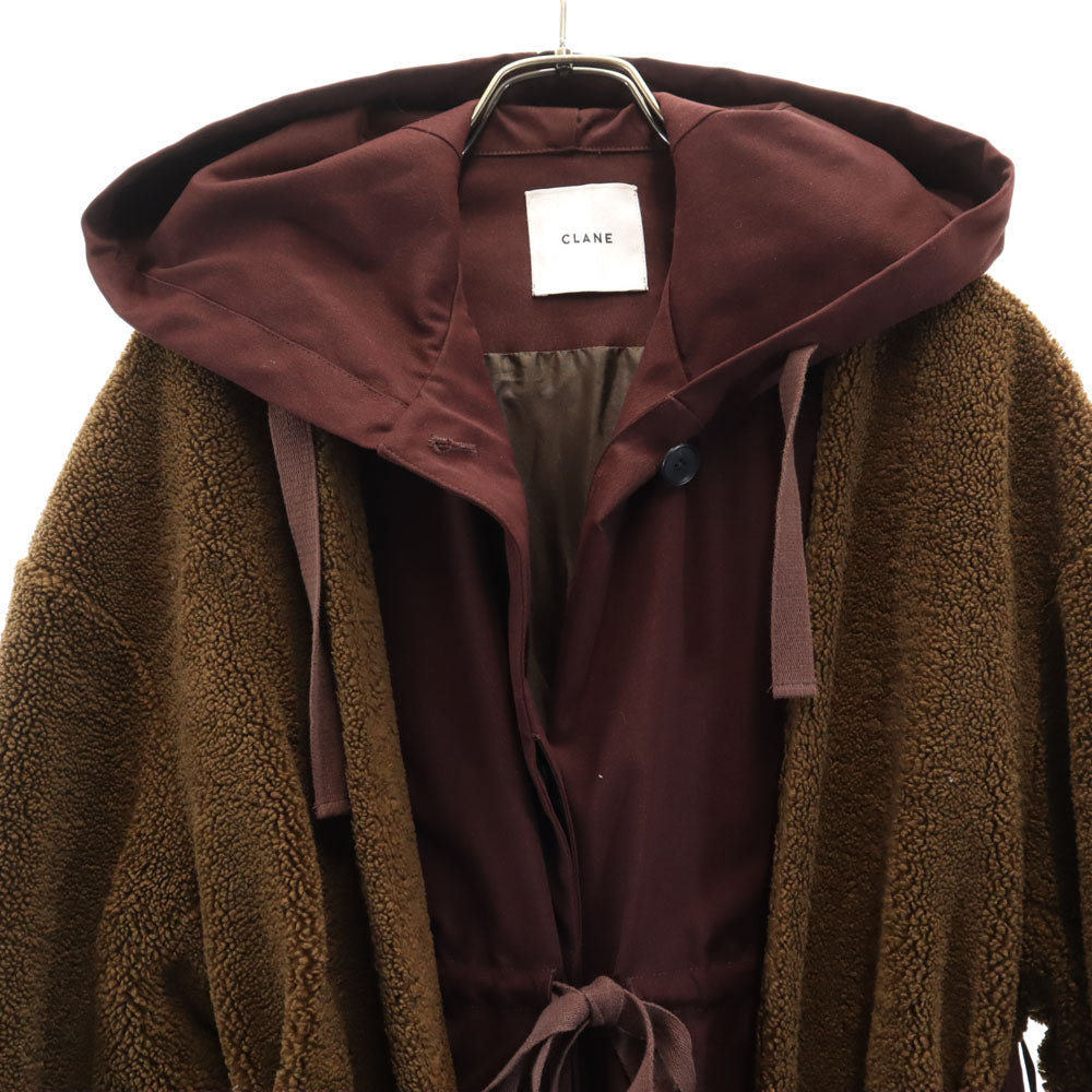 CLANE クラネ レイヤード ボア コート 1 ブラウン レディース