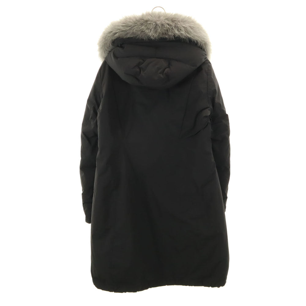 WOOLRICH ウールリッチ ダウンコート S ブラック フォックスファー付き レディース