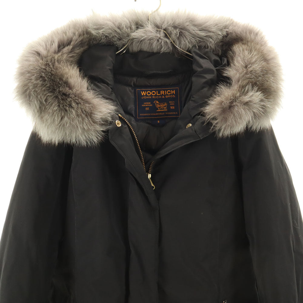 WOOLRICH ウールリッチ ダウンコート S ブラック フォックスファー付き レディース