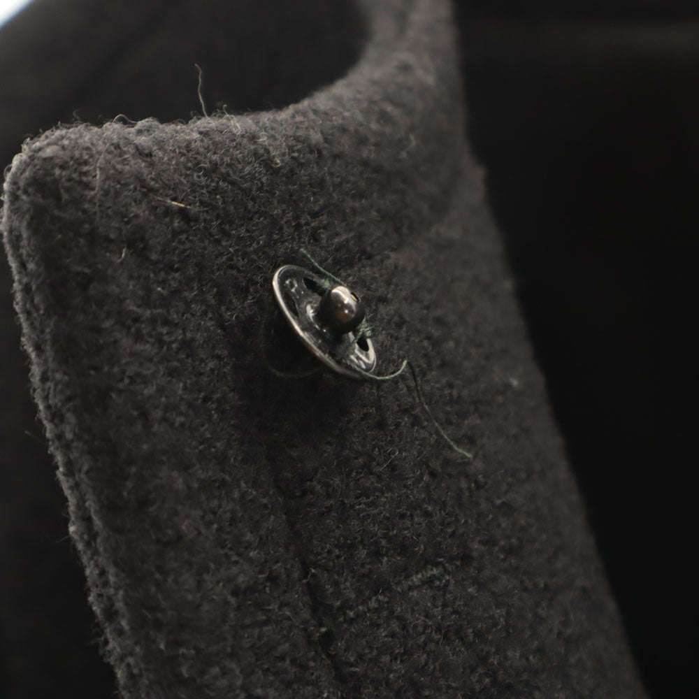 JIL SANDER NAVY ジルサンダーネイビー イタリア製 ノーカラーコート 34 ブラック レディース