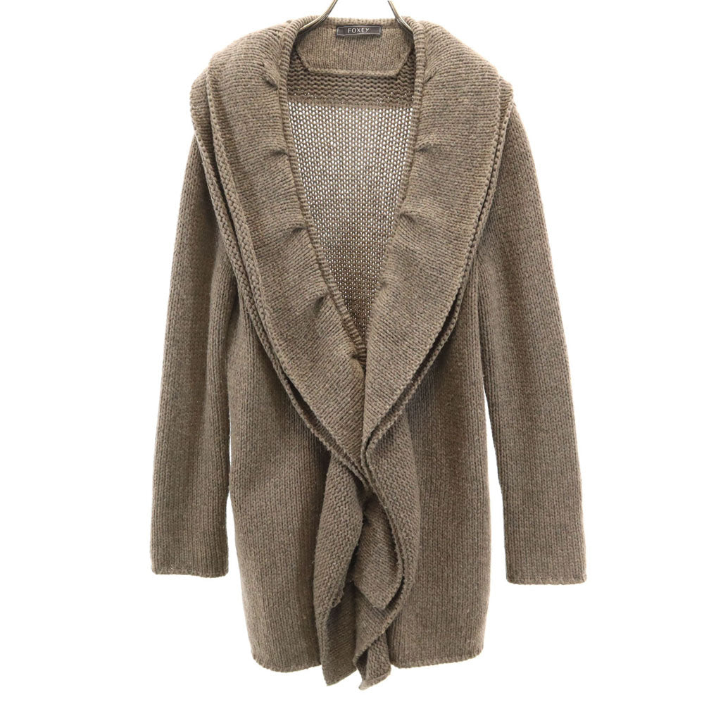 FOXEY フォクシー ニット コート F アッシュブラウン系 レディース
