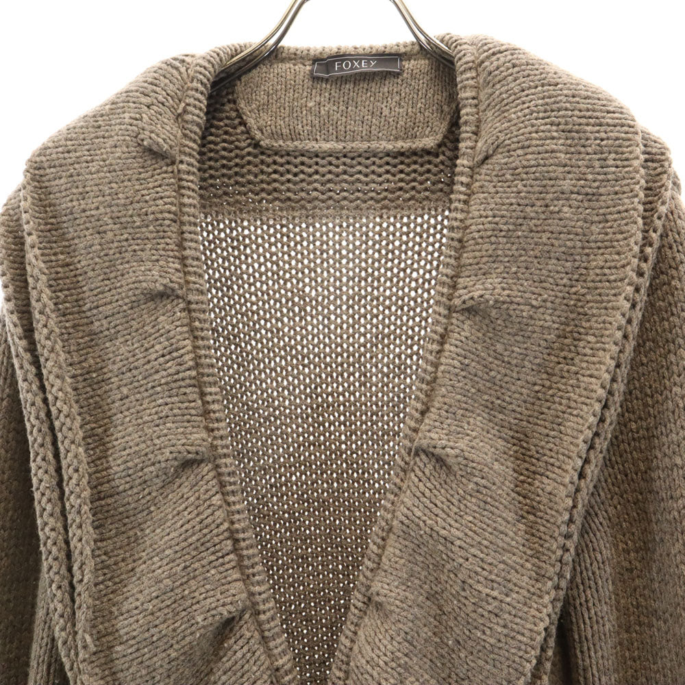 FOXEY フォクシー ニット コート F アッシュブラウン系 レディース