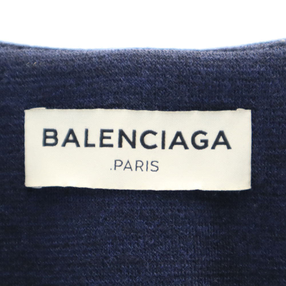 BALENCIAGA バレンシアガ フランス製 コート 34 ネイビー レディース