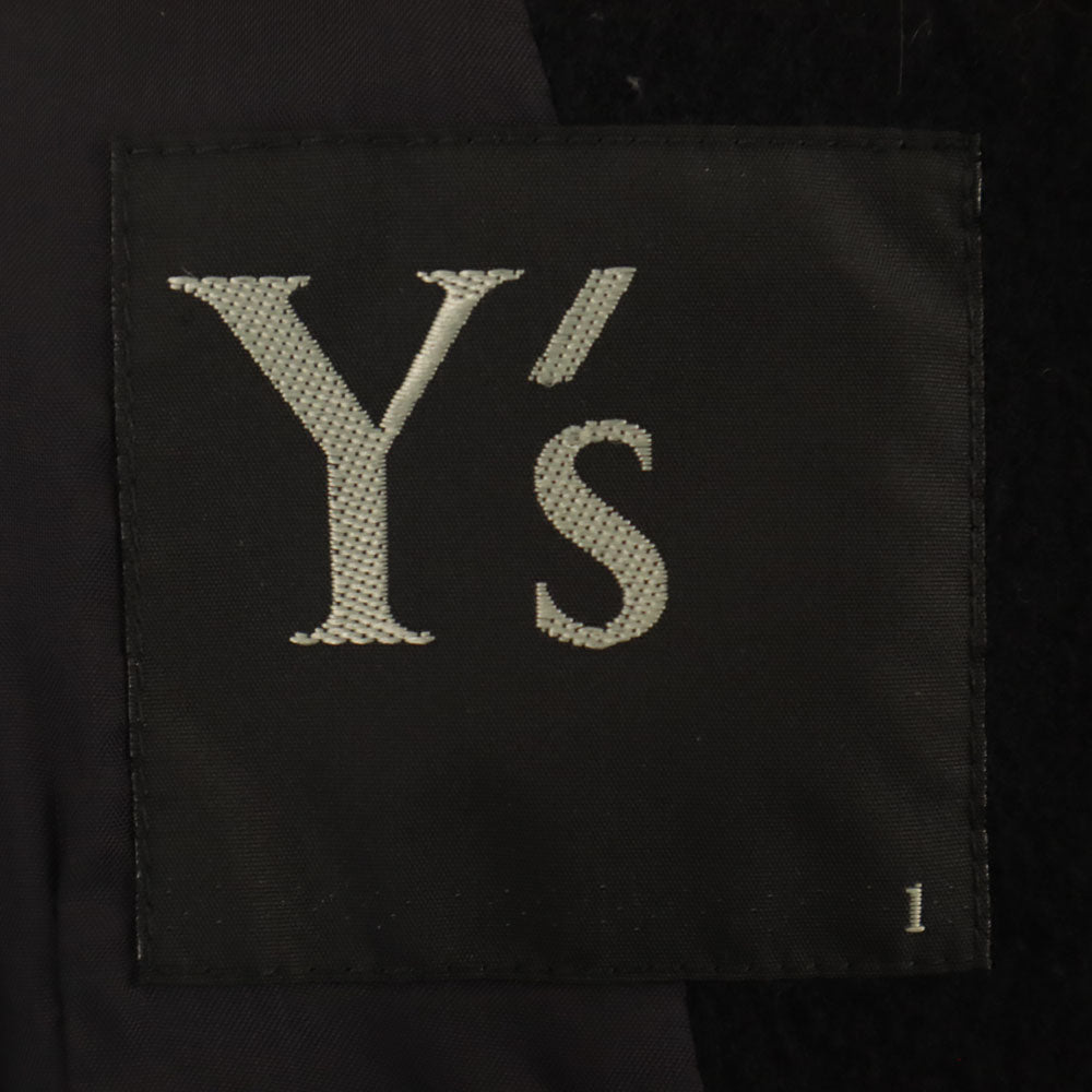 Y's ワイズ 日本製 チェスターコート 1 ブラック ヨウジヤマモト メンズ