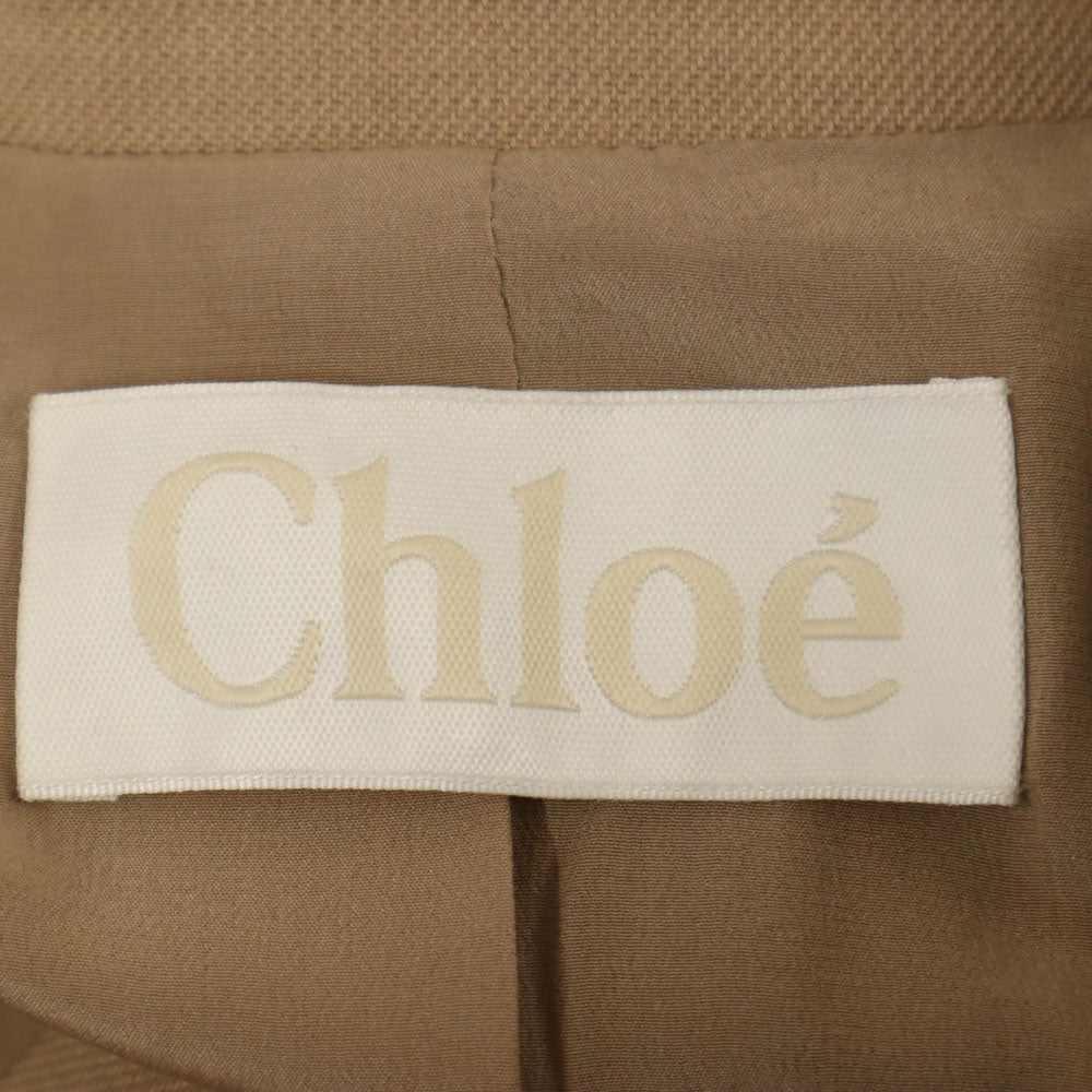Chloe クロエ ステンカラーコート 38 ベージュ ハンガー付き レディース