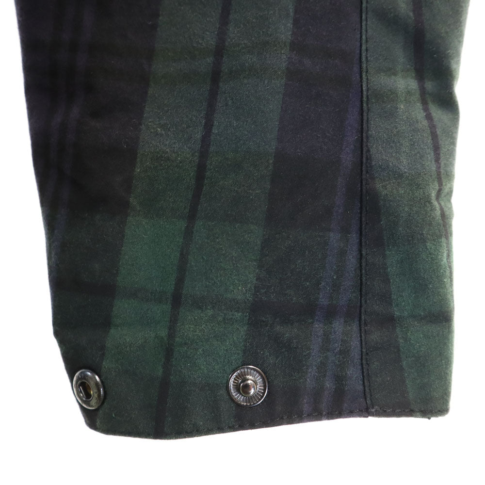 Barbour バブアー ブルガリア製 ブラックウォッチ SL DURHAM オイルドジャケット 38 ネイビー 他 メンズ