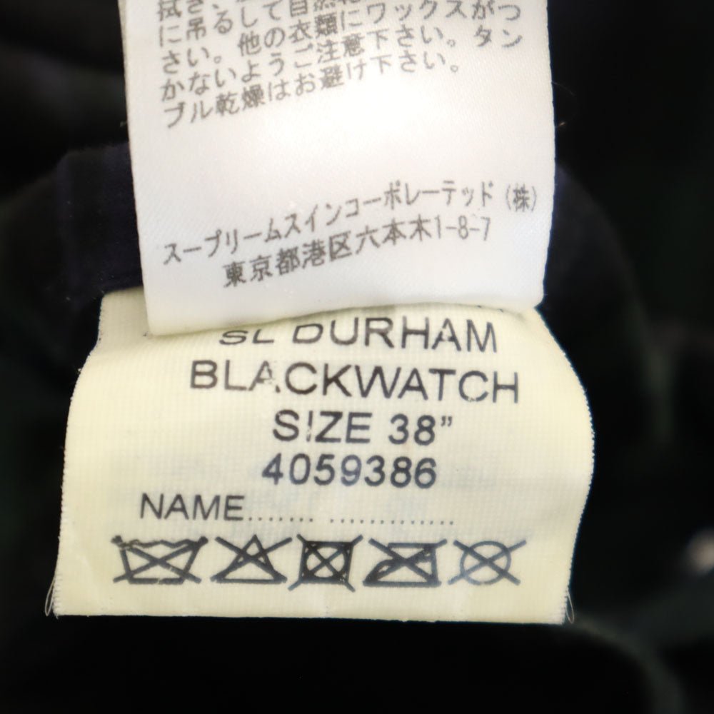Barbour バブアー ブルガリア製 ブラックウォッチ SL DURHAM オイルドジャケット 38 ネイビー 他 メンズ