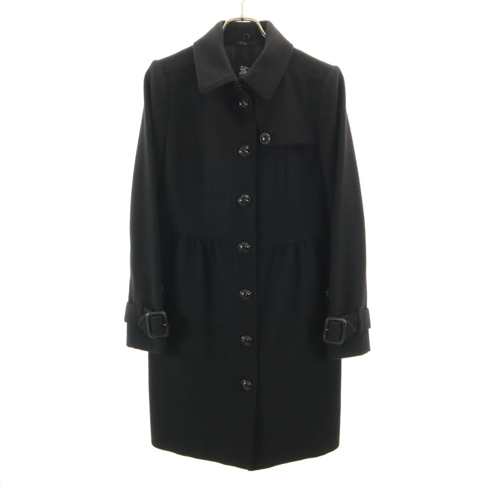 バーバリー 三陽商会 日本製 アンゴラブレンド コート 9 黒 BURBERRY レディース