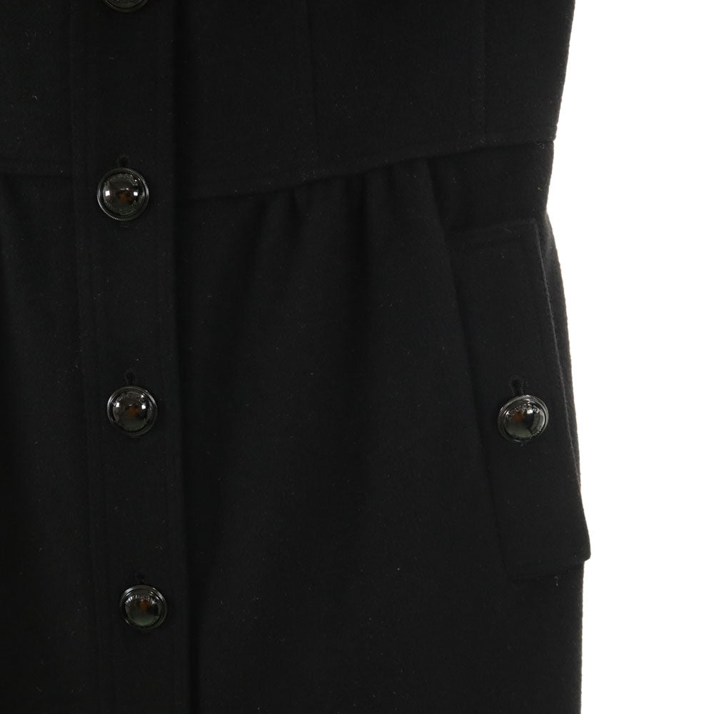 バーバリー 三陽商会 日本製 アンゴラブレンド コート 9 黒 BURBERRY レディース