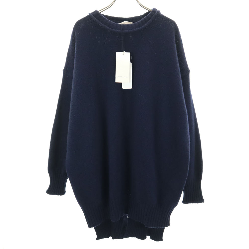 未使用 LIVIANA CONTI リビアナコンティ イタリア製 長袖 ロング ニット M ネイビー セーター チュニック レディース