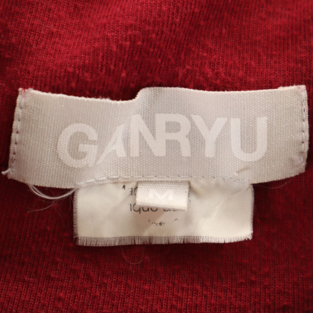 GANRYU ガンリュウ 2014年 日本製 長袖 フリース切替 ワンピース M ボルドー コムデギャルソン レディース