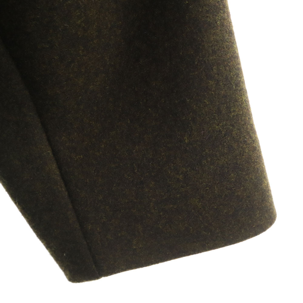 CELINE セリーヌ フランス製 カシミヤブレンド メルトン コート 40 カーキ レディース