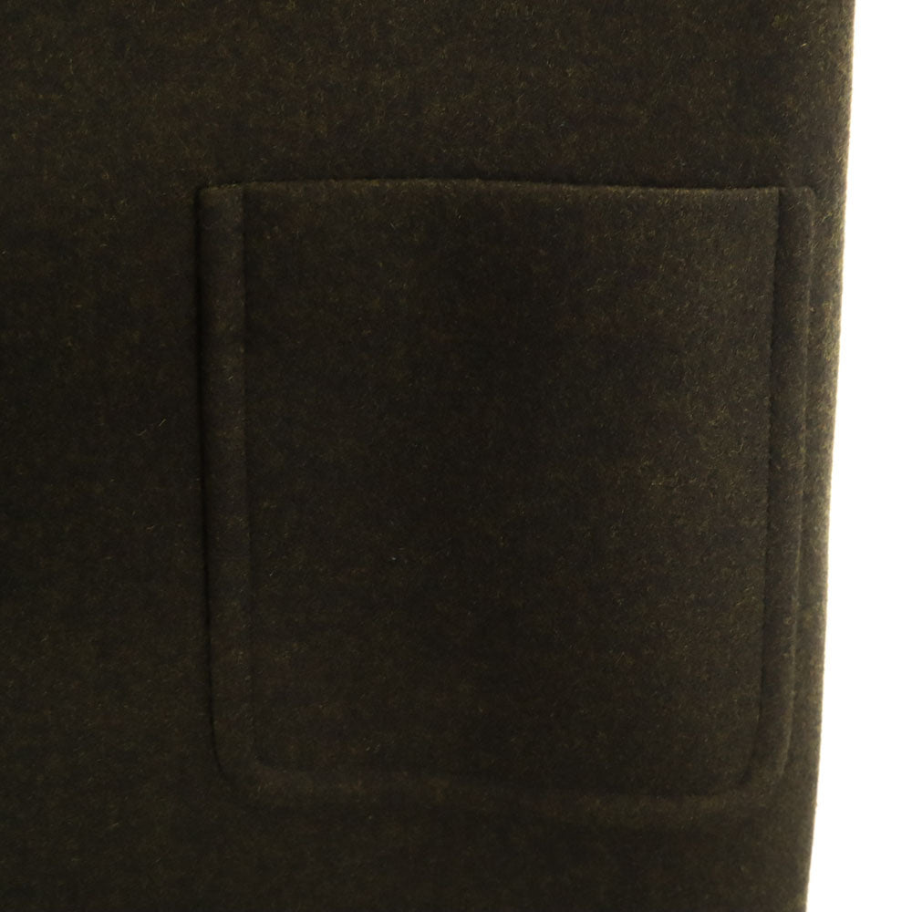 CELINE セリーヌ フランス製 カシミヤブレンド メルトン コート 40 カーキ レディース