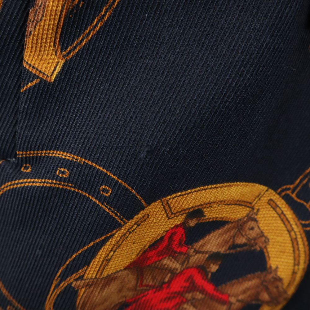 Herno ヘルノ 80s 90s イタリア製 オールド ホース柄 リバーシブル コート 42 ネイビー 馬蹄 レディース