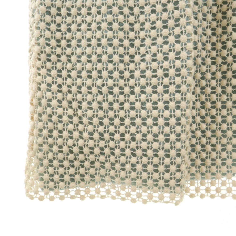 Chloe クロエ フランス製 ノーカラーコート 36 くすみライトブルー系 比翼 レディース