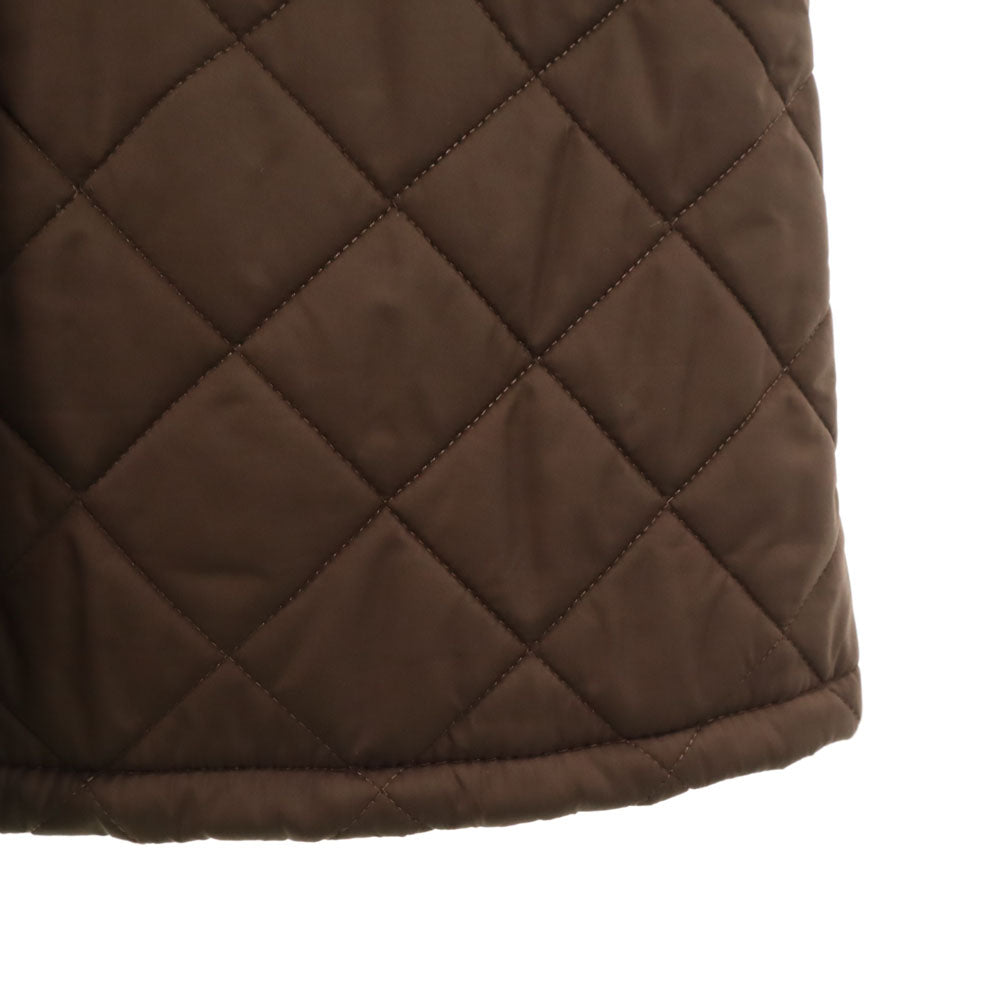 Mackintosh マッキントッシュ スコットランド製 キルティングコート 36 ブラウン 裏フェイクファー 中綿入り レディース