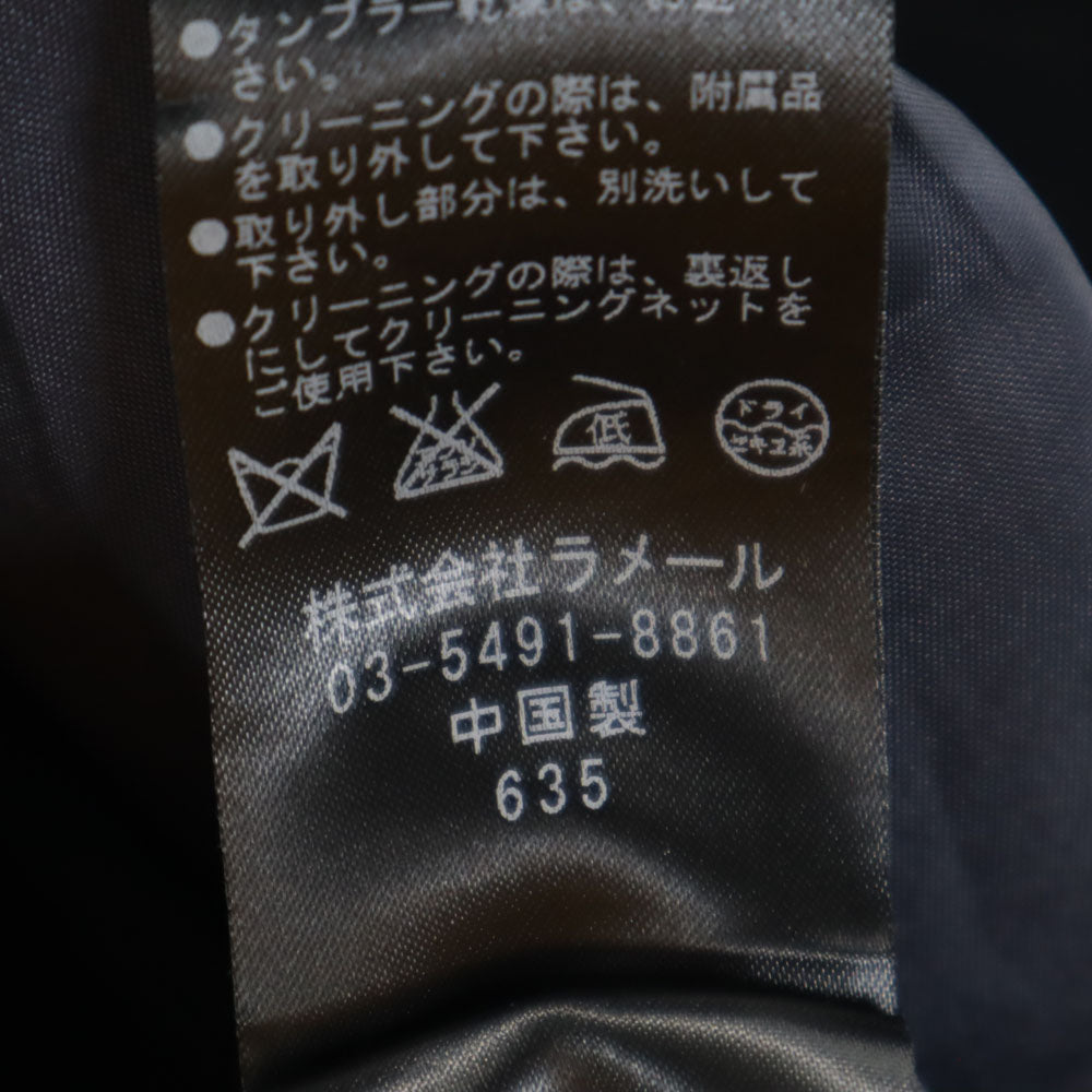 LANVIN en Bleu ランバンオンブルー チェスターコート 36 ネイビー ライナー付き レディース