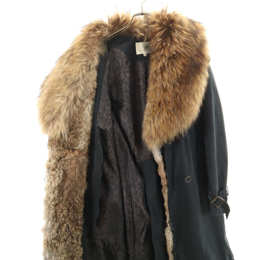 BEAUTY&YOUTH UNITED ARROWS ビューティーアンドユースユナイテッドアローズ トレンチコート S ブラック ファー レディース