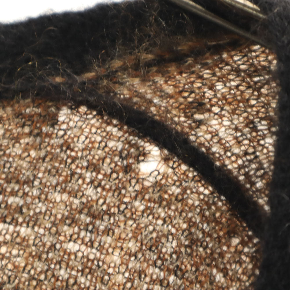 CELINE セリーヌ イタリア製 モヘアブレンド ヒョウ柄 長袖 カーディガン S ブラウン メンズ