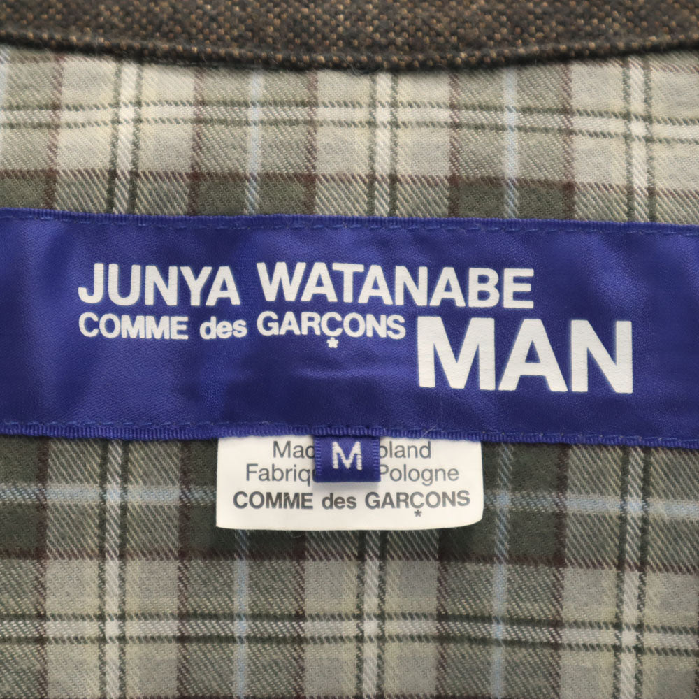 JUNYA WATANABE MAN ジュンヤワタナベマン 2016年 ポーランド製 HERVIER PRODUCTIONS WR-C417 エルボー切り替え コート M カーキ メンズ