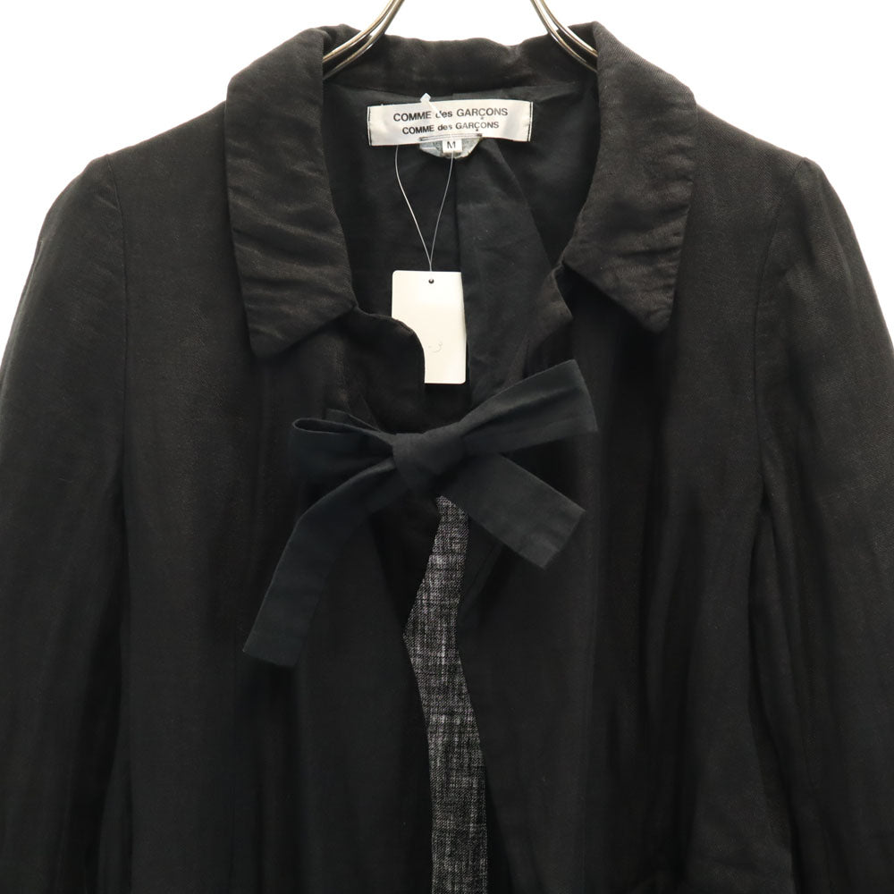 Comme des Garcons Comme des Garcons コムデギャルソンコムデギャルソン 2012年 日本製 RK-J035 リネン コート M ブラック レディース