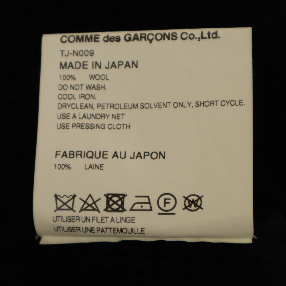 タオ 2022年 COMME des GARCONS BATONER 日本製 ウールブレンド ノースリーブ ノースリーブ ニット ワンピース S ブラック バトナー コラボ レディース