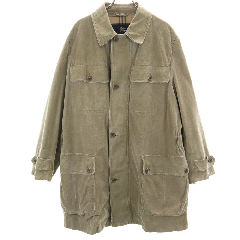 BURBERRY バーバリー 三陽商会 日本製 フェイク スエード ジャケット L カーキ メンズ