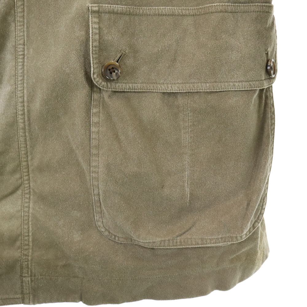 BURBERRY バーバリー 三陽商会 日本製 フェイク スエード ジャケット L カーキ メンズ