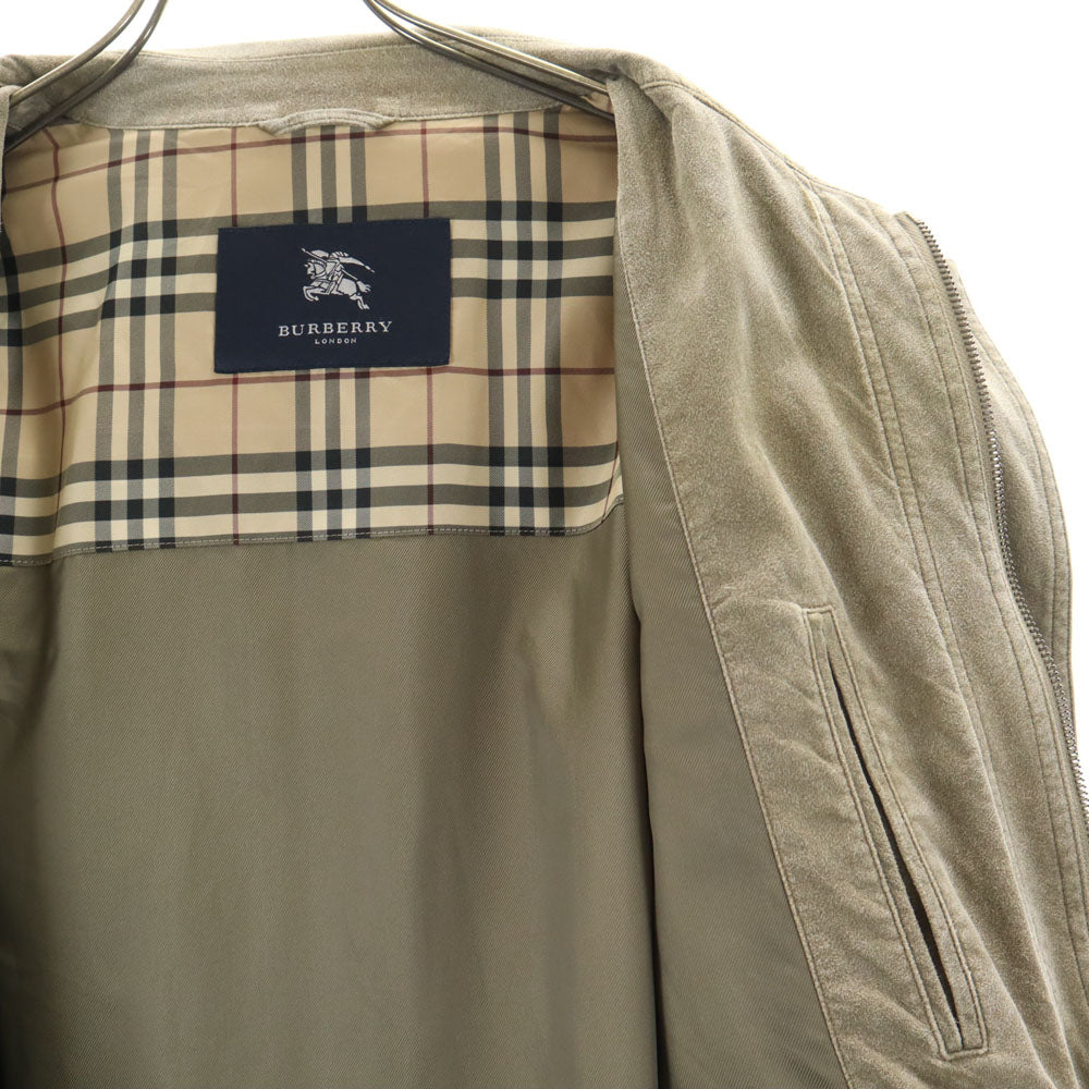 BURBERRY バーバリー 三陽商会 日本製 フェイク スエード ジャケット L カーキ メンズ