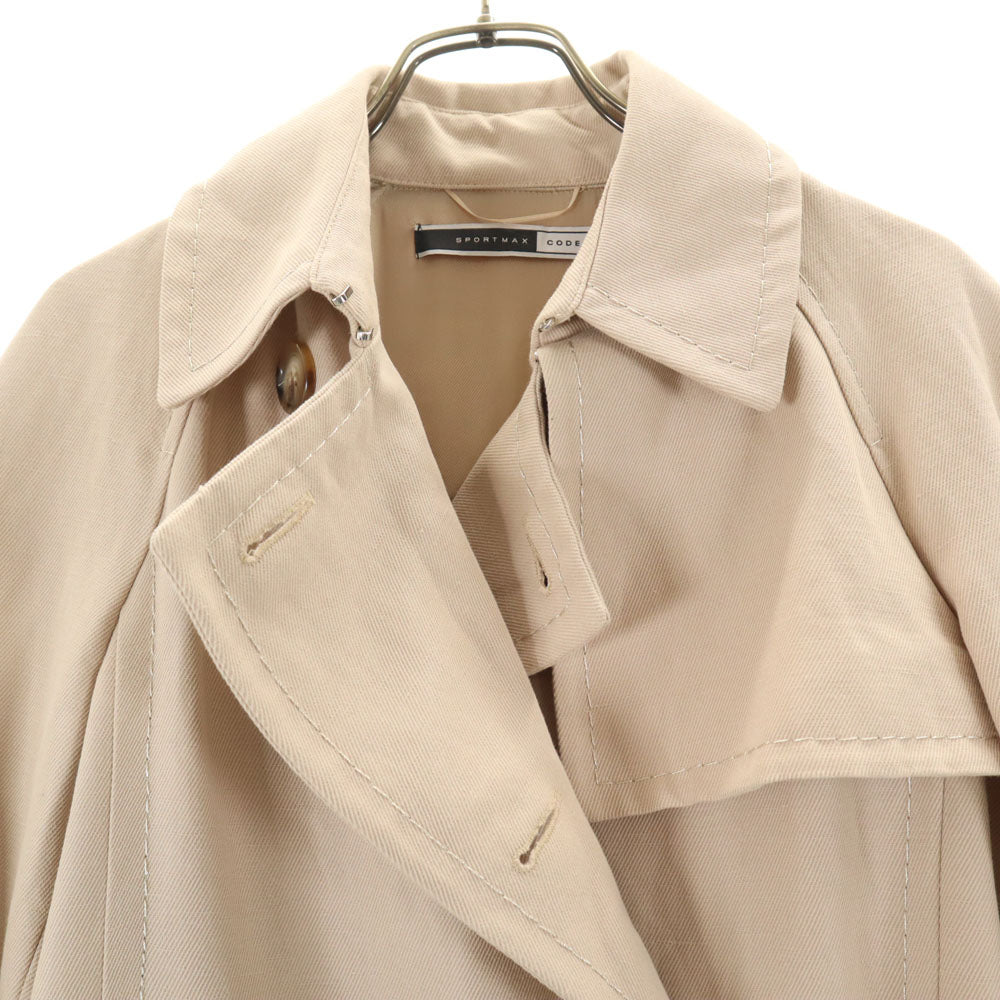SPORTMAX スポーツマックス リネンブレンド トレンチコート 36 ベージュ CODE レディース