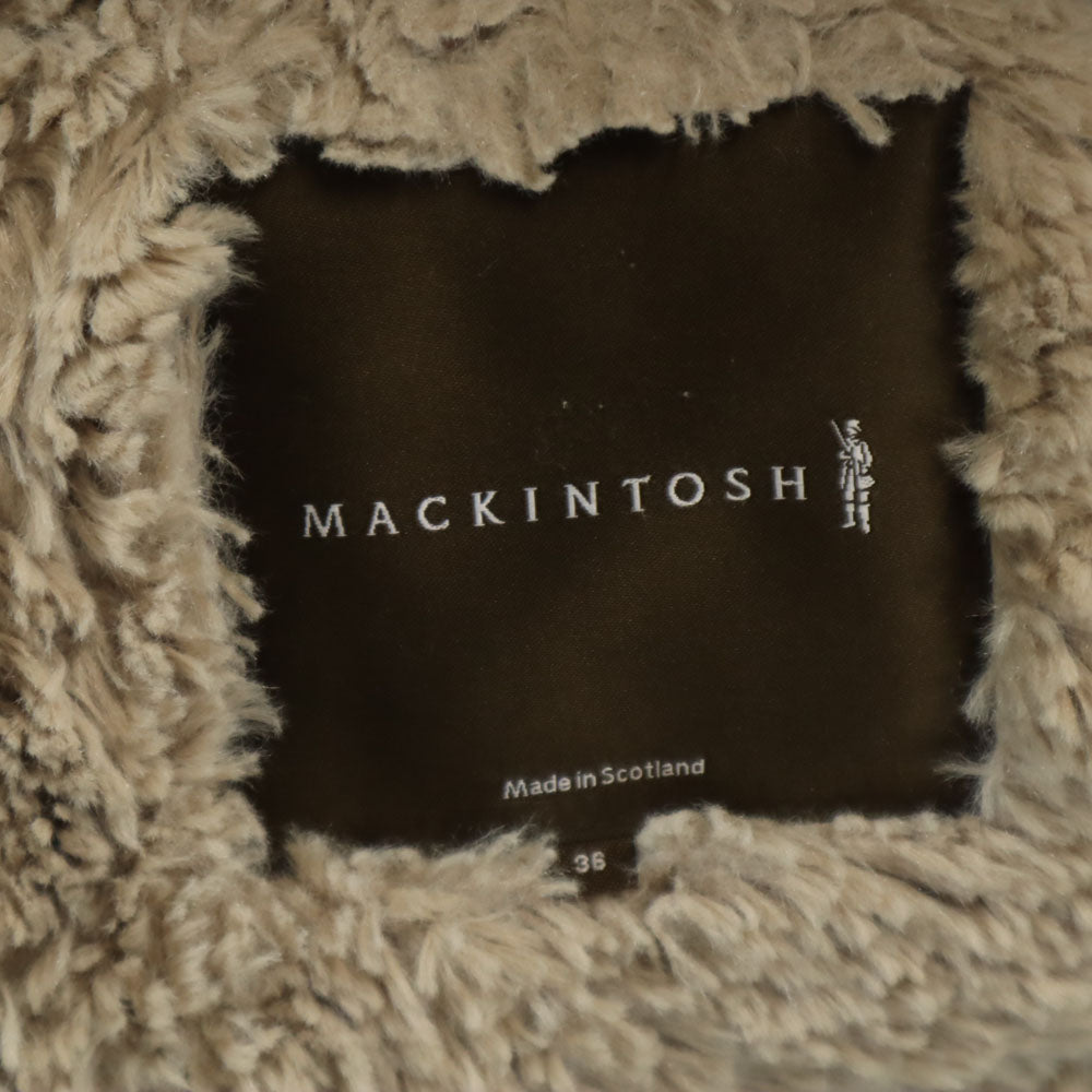 MACKINTOSH SCOTLAND マッキントッシュスコットランド USA製 キルティングコート 36 カーキ 裏ボア レディース