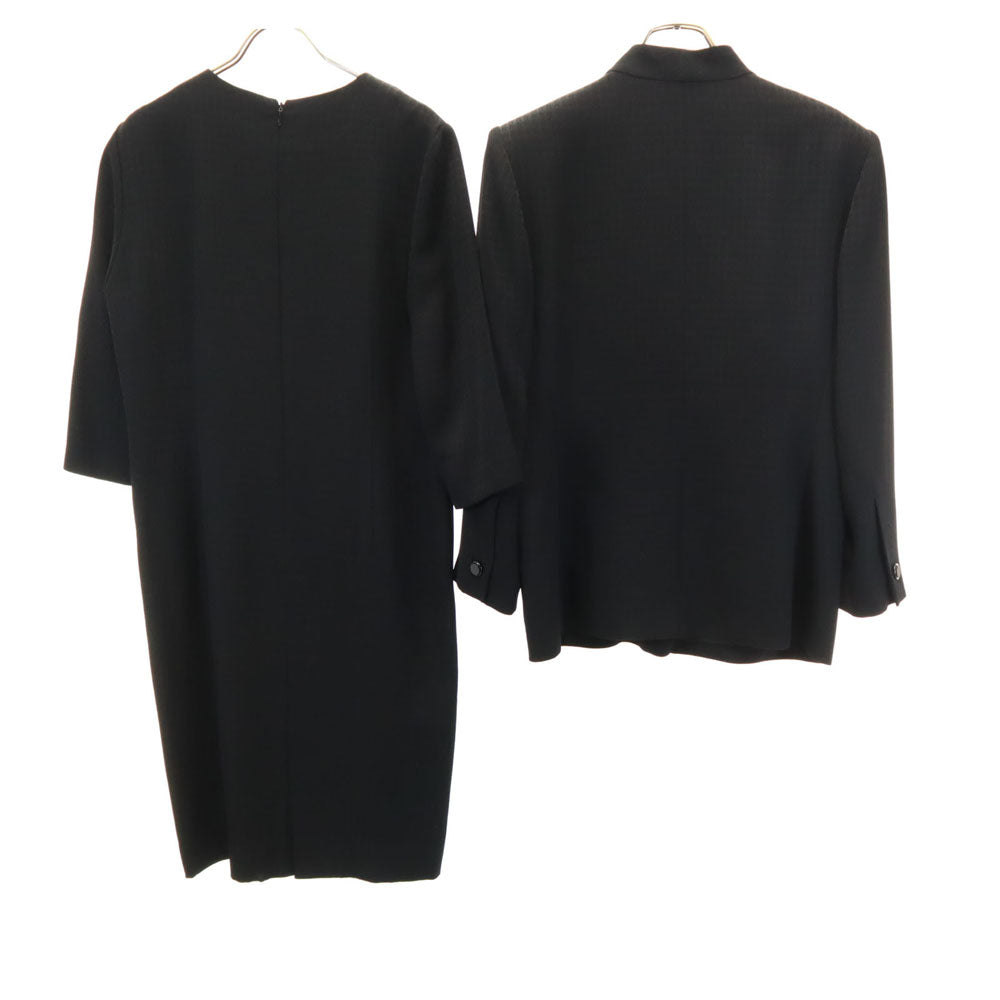 GIVENCHY ジバンシィ 90s 日本製 オールド 7分袖 ワンピース 12 ブラック 2ピース セット レディース