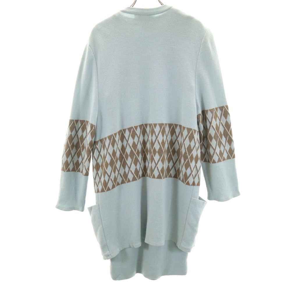 Valentino Garavani ヴァレンティノガラヴァーニ イタリア製 ウール100% ニット アンサンブル 40-6 ブルー系 レディース