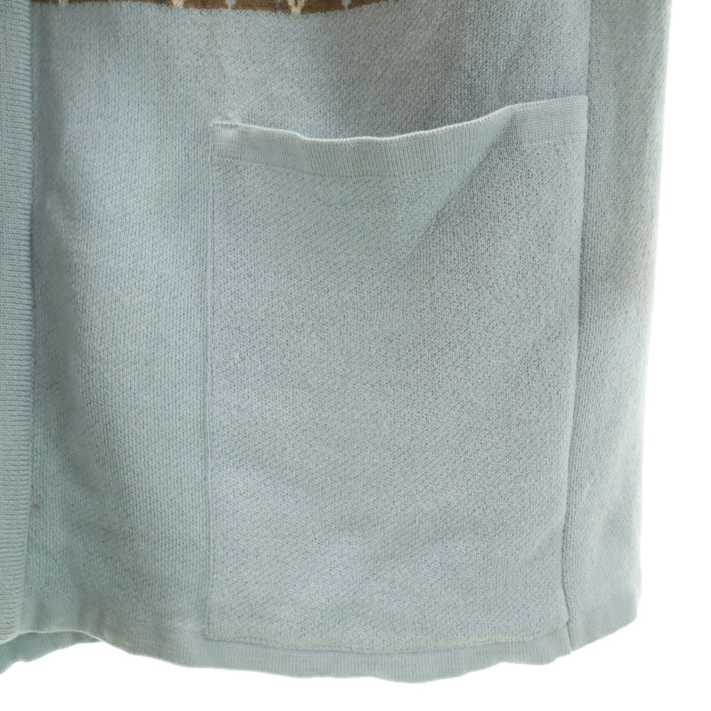 Valentino Garavani ヴァレンティノガラヴァーニ イタリア製 ウール100% ニット アンサンブル 40-6 ブルー系 レディース