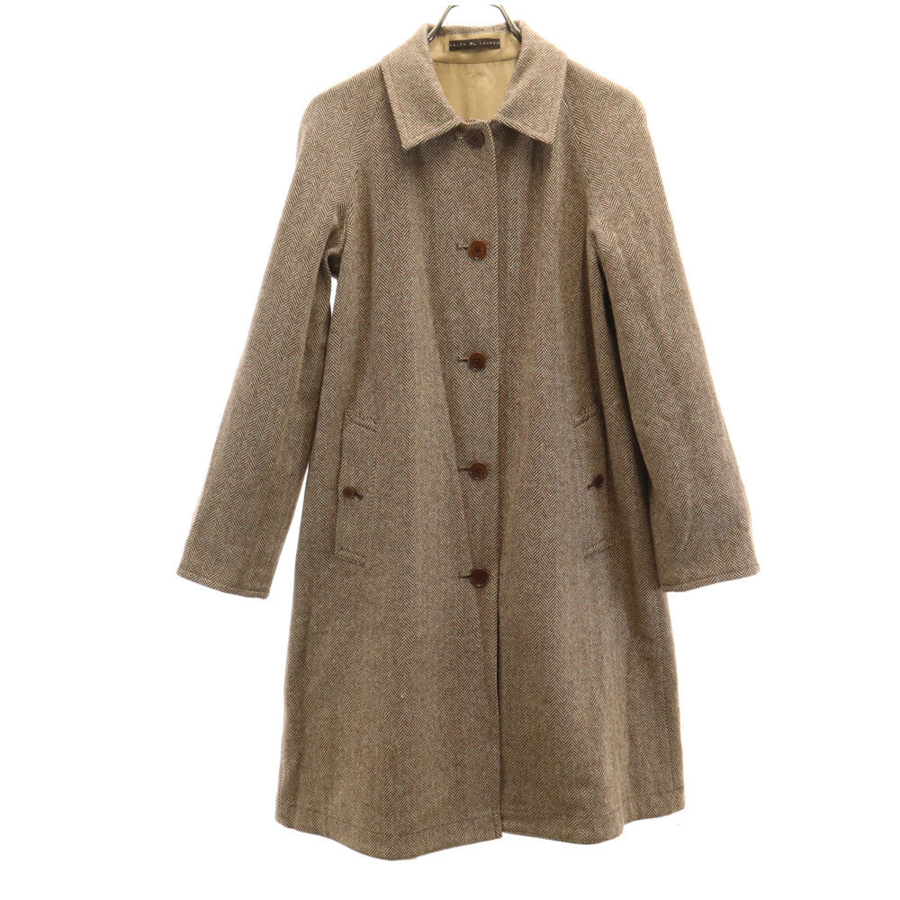 RALPH RL LAUREN ラルフアールエルローレン インパクト21 日本製 リバーシブル ステンカラーコート 7 ベージュ系 レディース