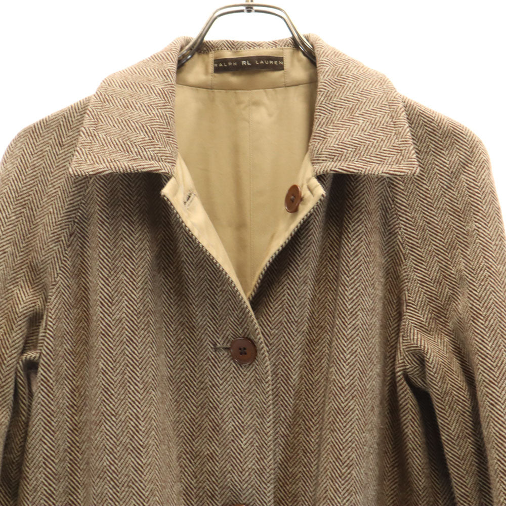 RALPH RL LAUREN ラルフアールエルローレン インパクト21 日本製 リバーシブル ステンカラーコート 7 ベージュ系 レディース