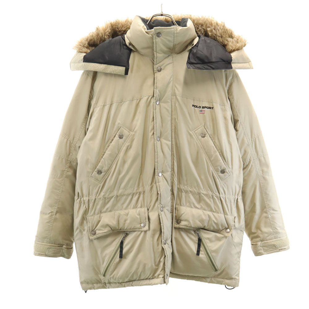 POLO SPORT RALPH LAUREN ポロスポーツラルフローレン 90s オールド ダウンジャケット M ベージュ メンズ