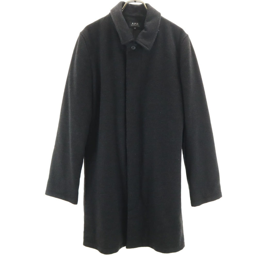 A.P.C. アーペーセー ウールブレンド ステンカラーコート XS グレー メンズ
