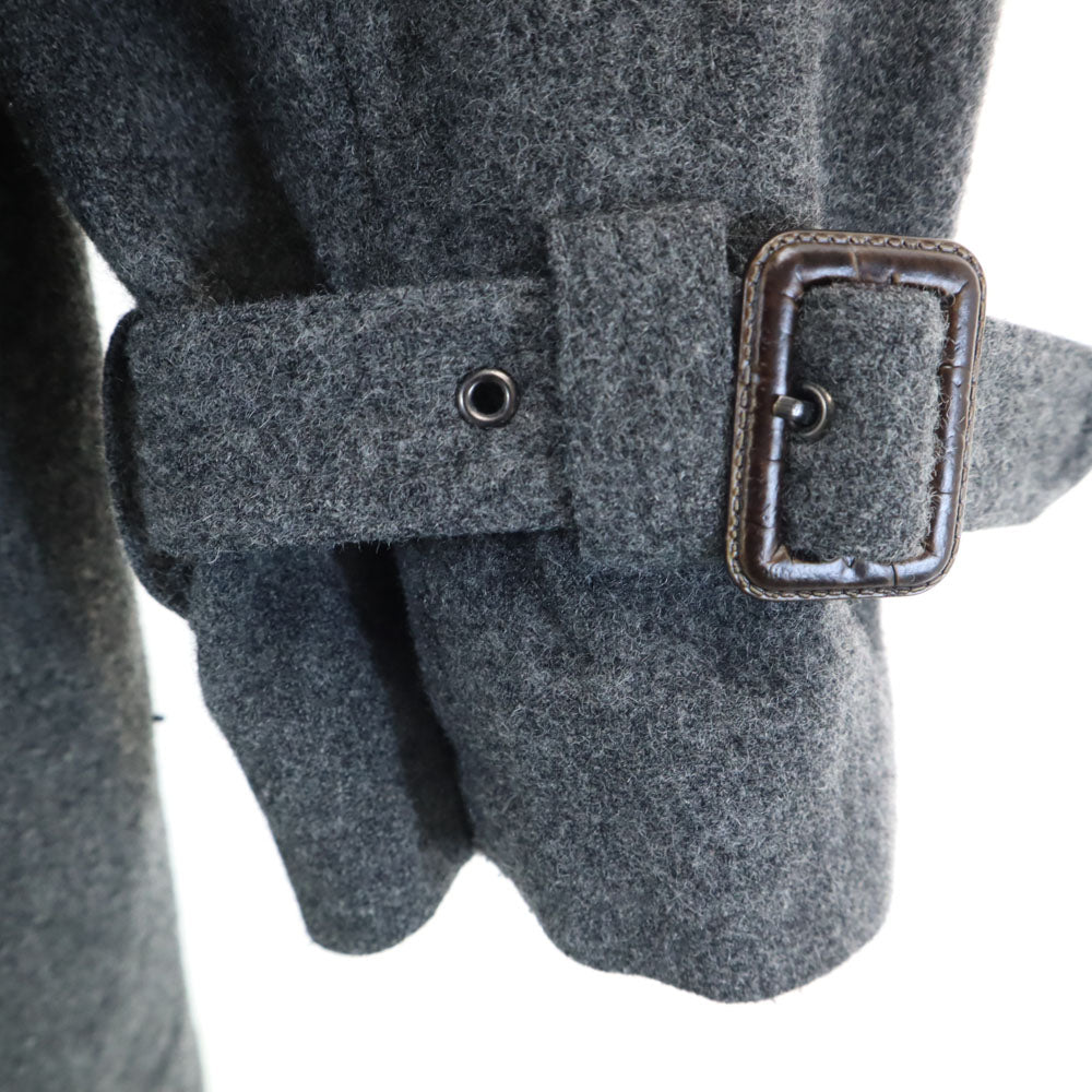 BARNEYS NEWYORK バーニーズニューヨーク ウールブレンド ステンカラーコート XL グレー メンズ